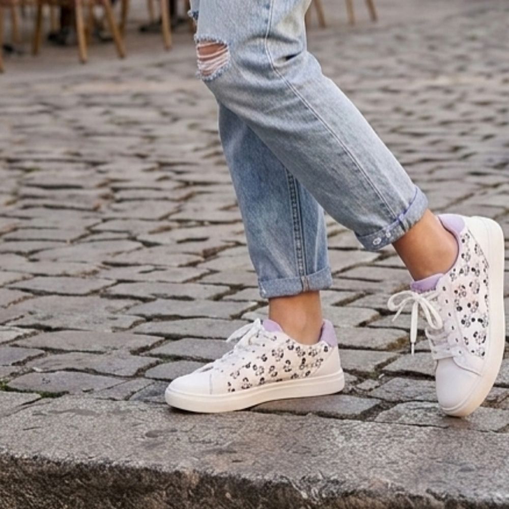 Disney White and Purple Sneakers